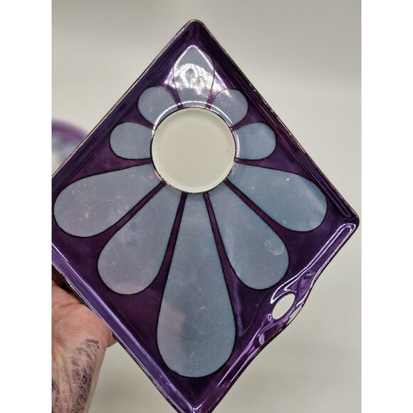 Flower Power Art Deco Atlas China Czechoslovakia Decorative Dish Pair Boho Retro - Picture 2 of 13